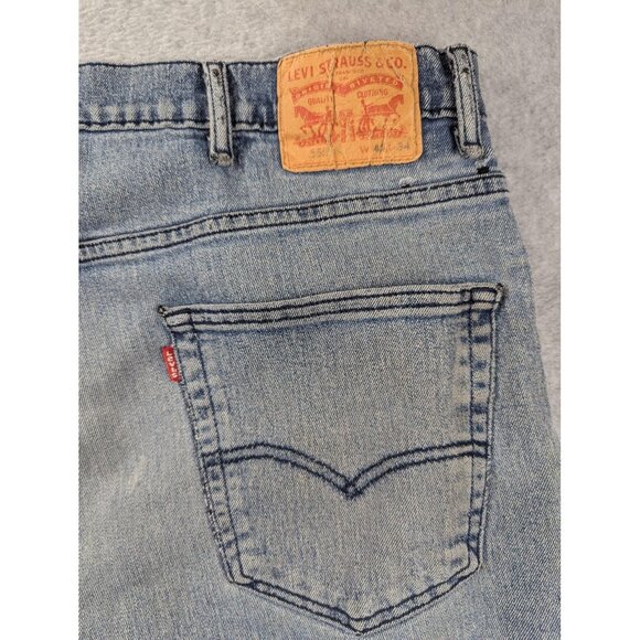 Levi's 550 Jeans Mens 42x34 Blue Relaxed Fit Tapered Distressed Ripped Holes Y2K - Picture 10 of 16